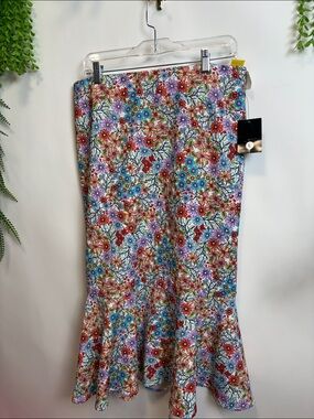 Vibrant Floral A-Line Skirt
